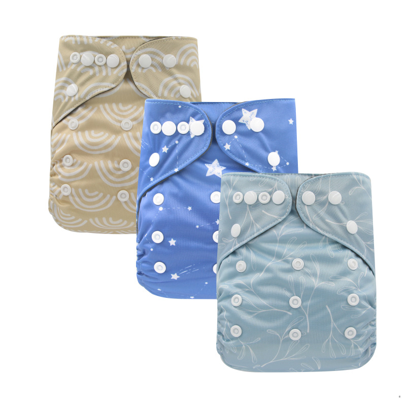 Floral Patterned Breathable Leak-proof Baby Diaper Covers Washable Baby Cloth Diapers photo 1
