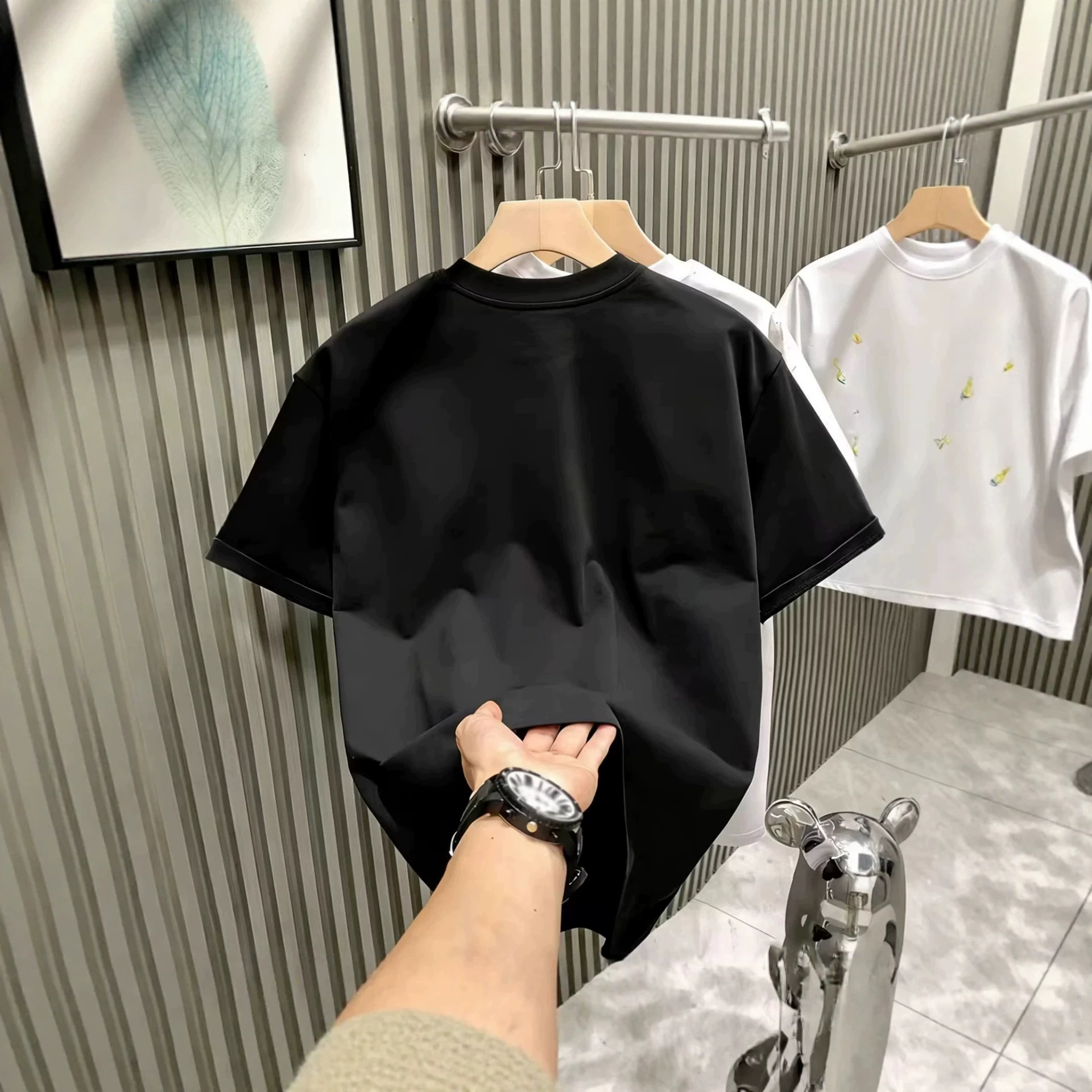 Minimalist Faith-style Black Short-sleeve T-shirt photo 4
