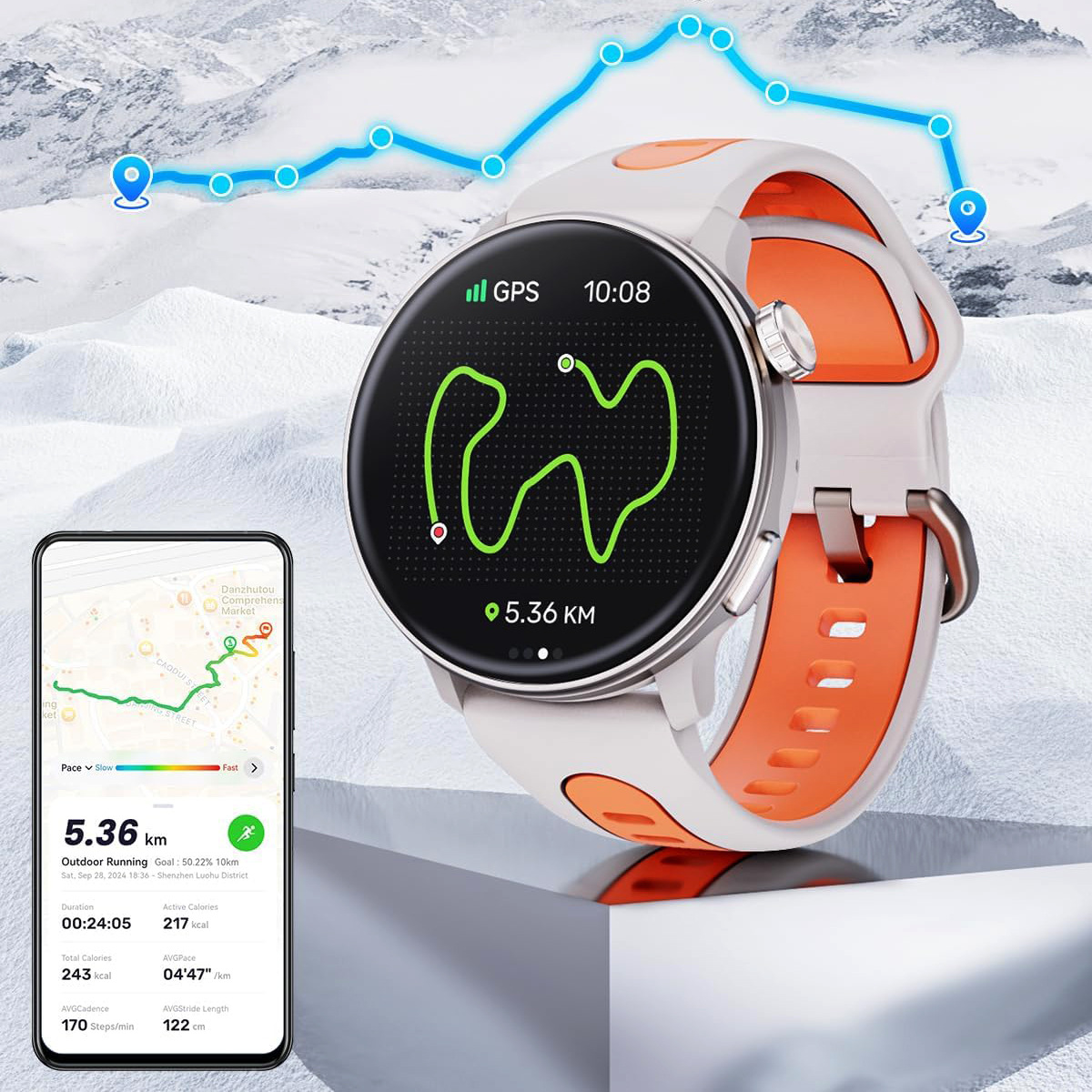 Outdoor Smartwatch GPS Sports Tracking photo 1