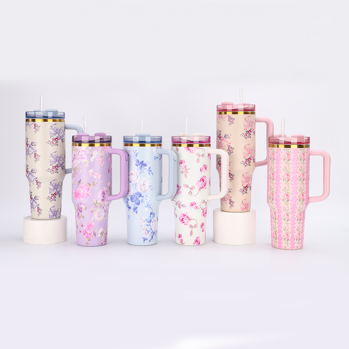 Portable Car Ice Tumbler With Straw Stainless Steel Insulated Cup photo 1