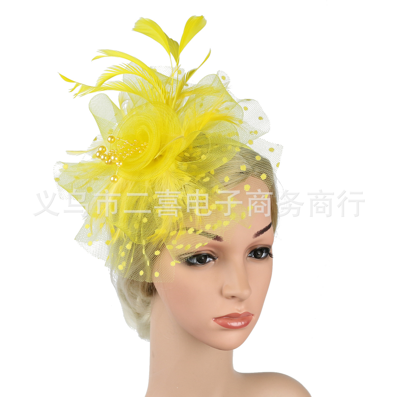 Headwear Bridal Hair Accessories Mesh Billycock Headband photo 6