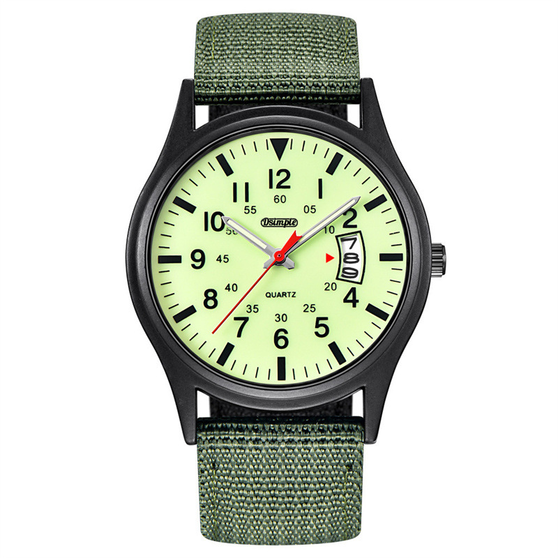 Mens Luminous Nylon-Strap Quartz Watch photo 4