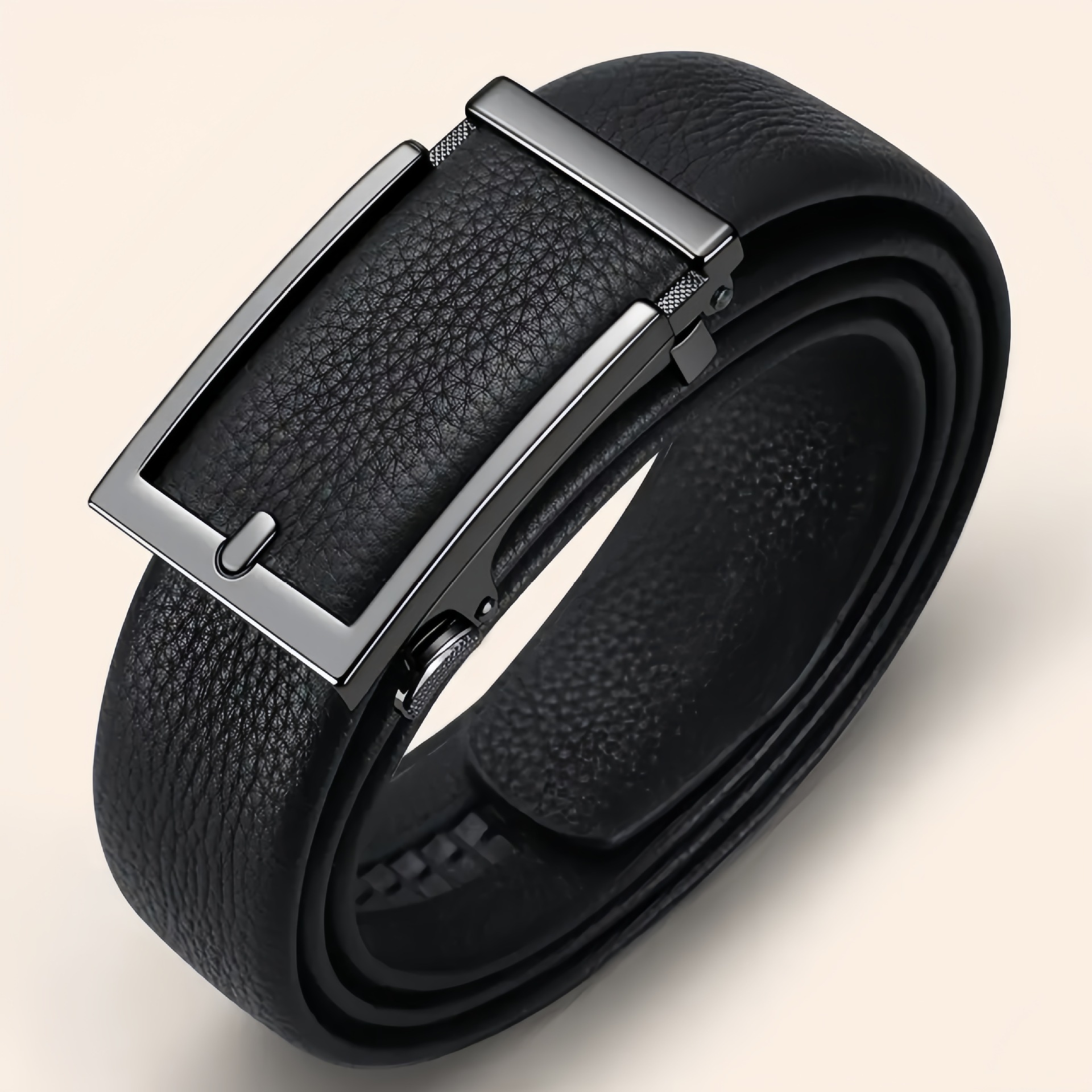 Men's Inward-folding Casual All-match Genuine Leather Belt photo 3