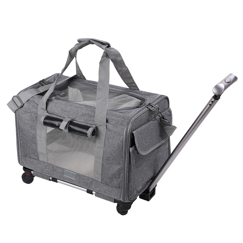 Breathable, Foldable Cat Carrier With A Pull Handle For Outdoor Pet Transport photo 2