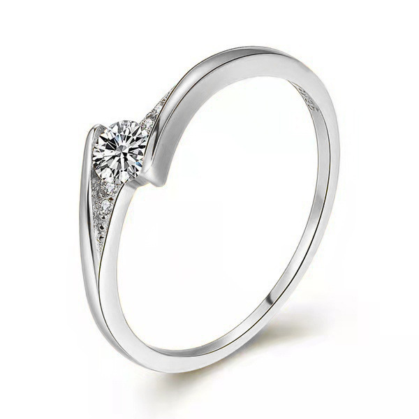 Mens Gold Alloy Round Engagement Ring photo 2