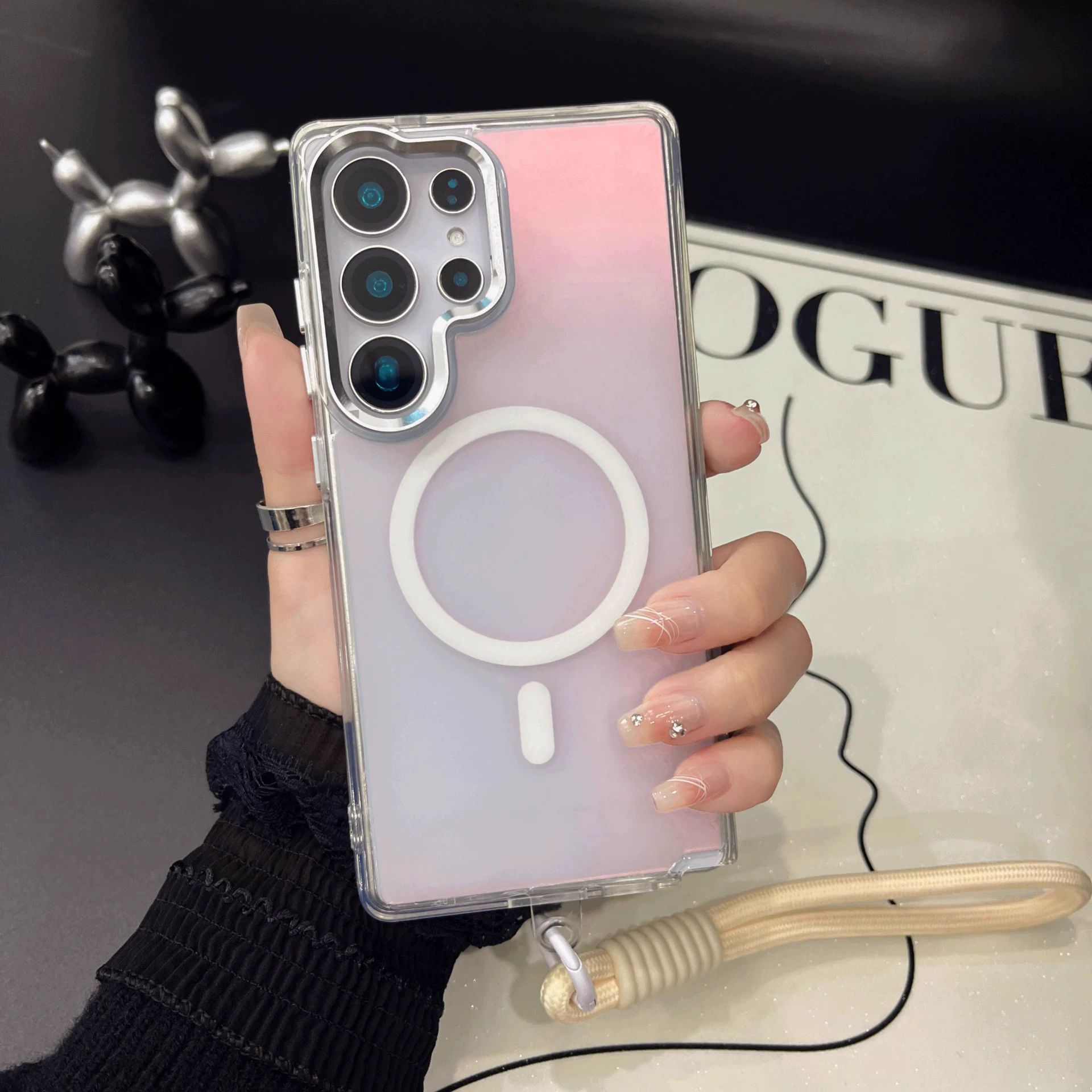 Matte Gradient Metal Lens-Frame Phone Case photo 7