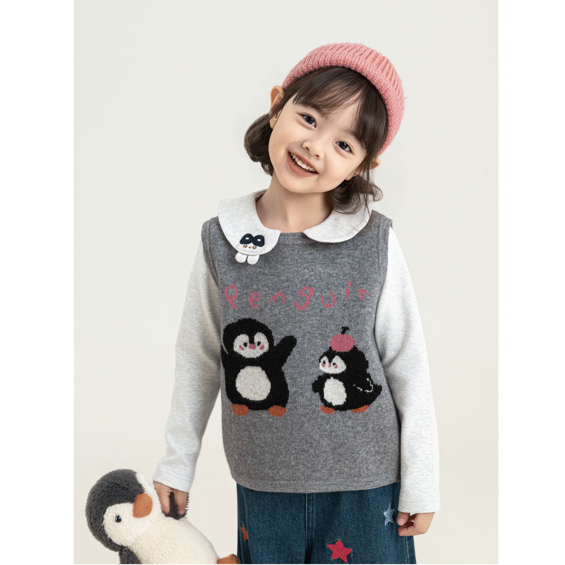 Children's Girls' Sleeveless Knitted Vest photo 3
