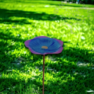 Ground Metal Flower With Sheep Hook Bird Feeder photo 8