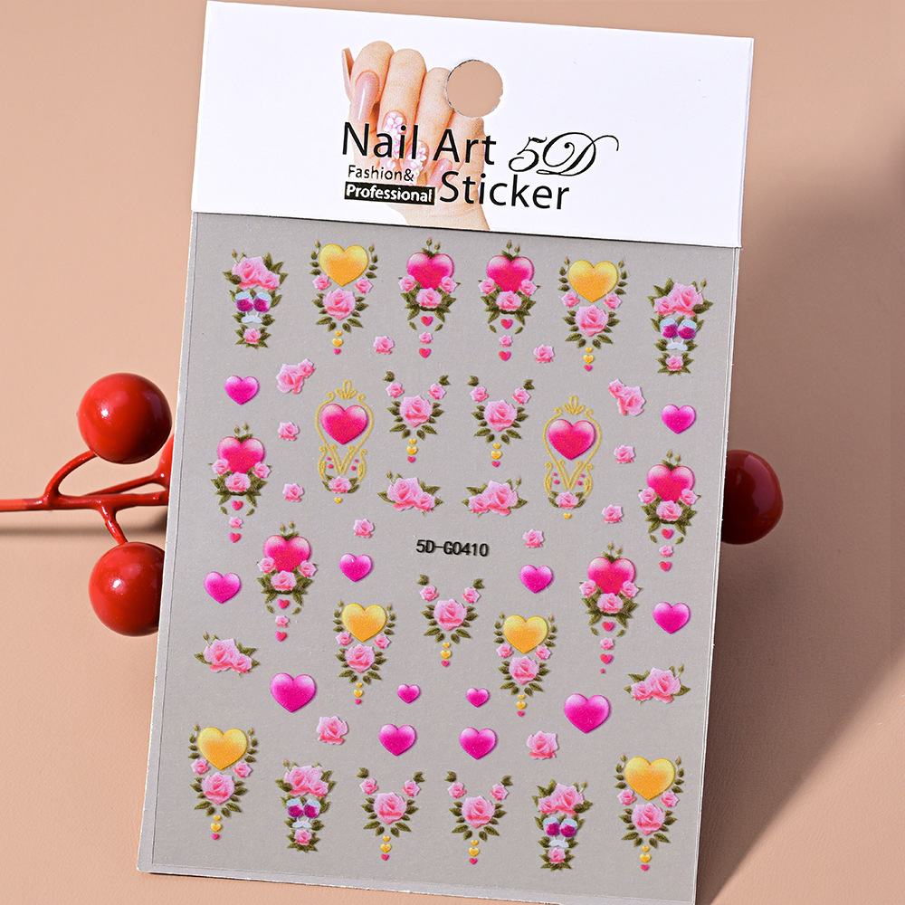 5D Embossed Nail Art Stickers photo 2