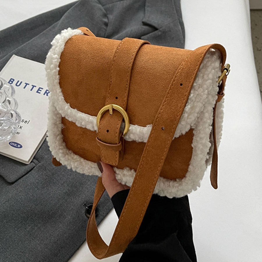 Womens New Plush Shoulder Crossbody Bag photo 1