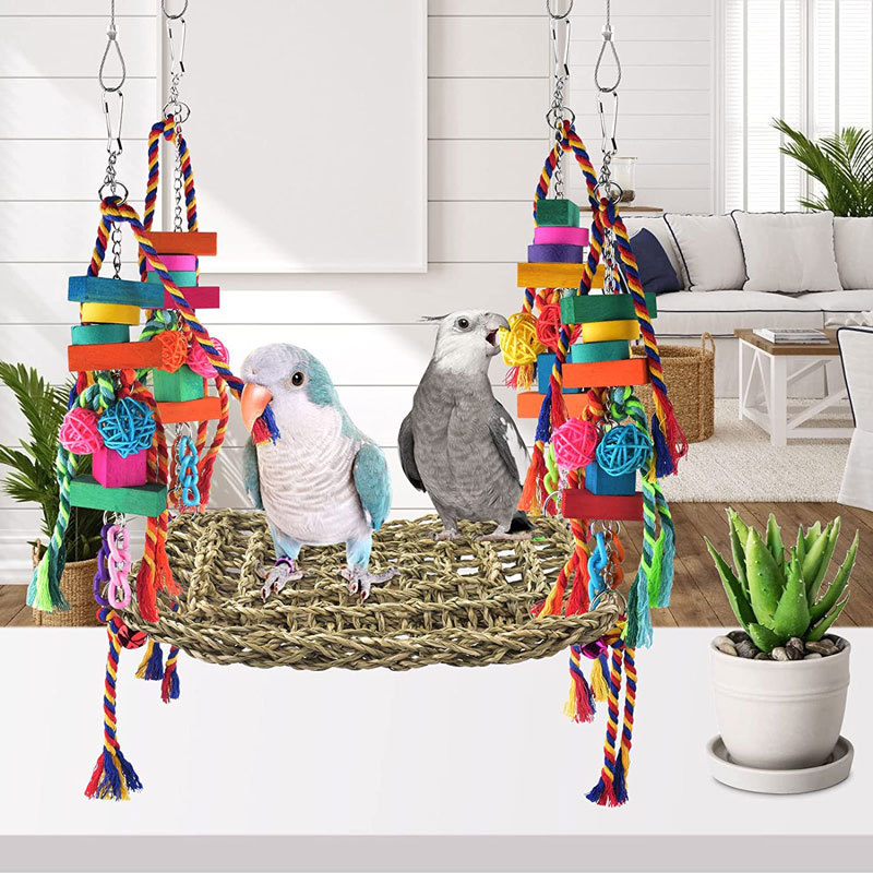 Parrot Toys Climbing Net Hammock Medium And Large Toy Bird Cage photo 1