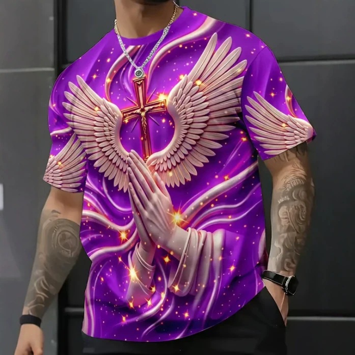 Men's And Women's Patterned Printed Short-sleeve Tops photo 1