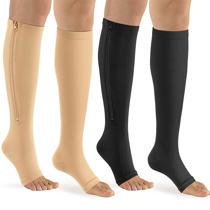 Zippered Compression Socks Open-toe Socks photo 3