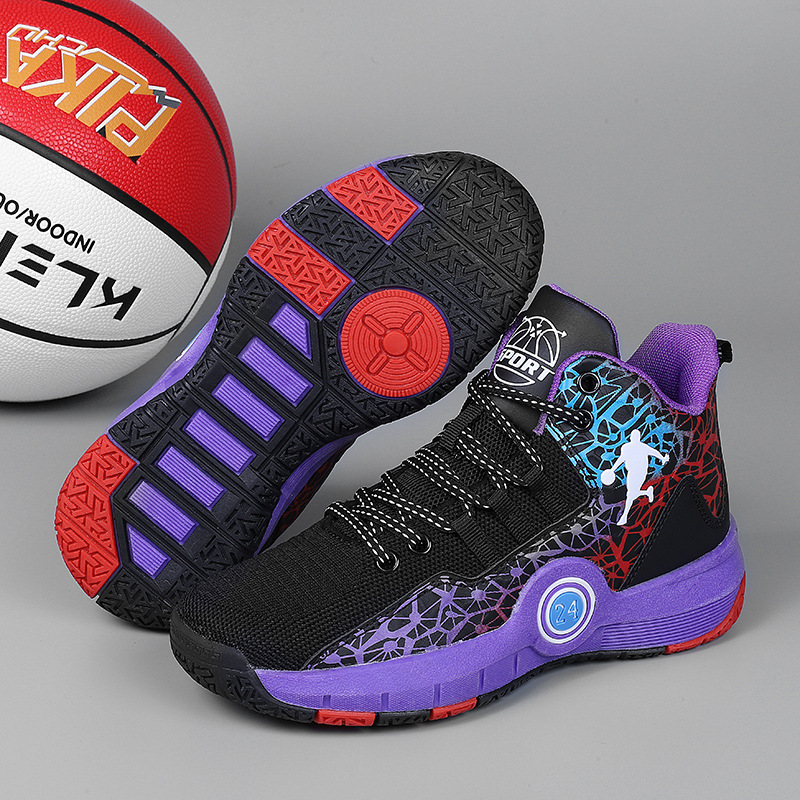 Boys Mesh Breathable Durable Casual Basketball Sneakers photo 4