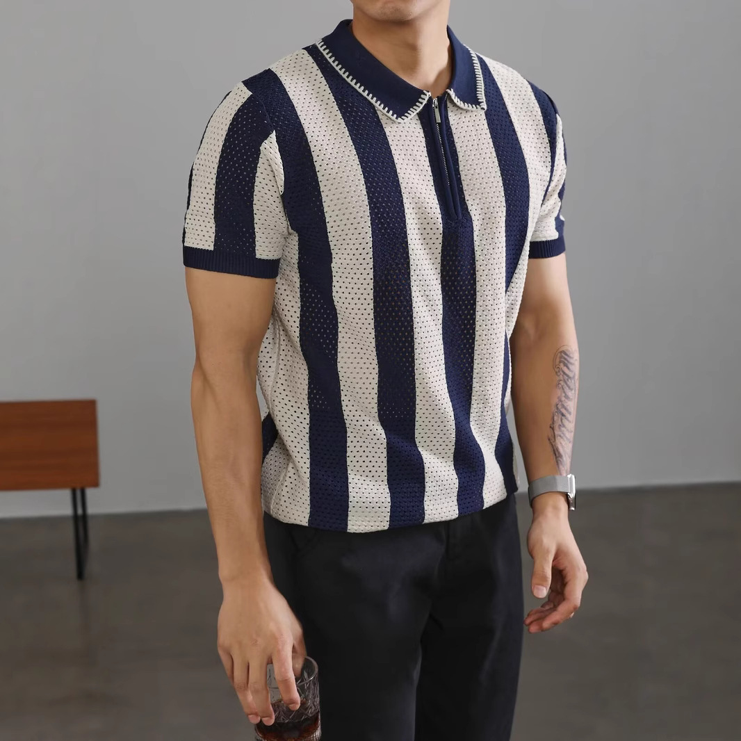 Lapel-collar Business Paul Men's Summer T-shirt For Men photo 1