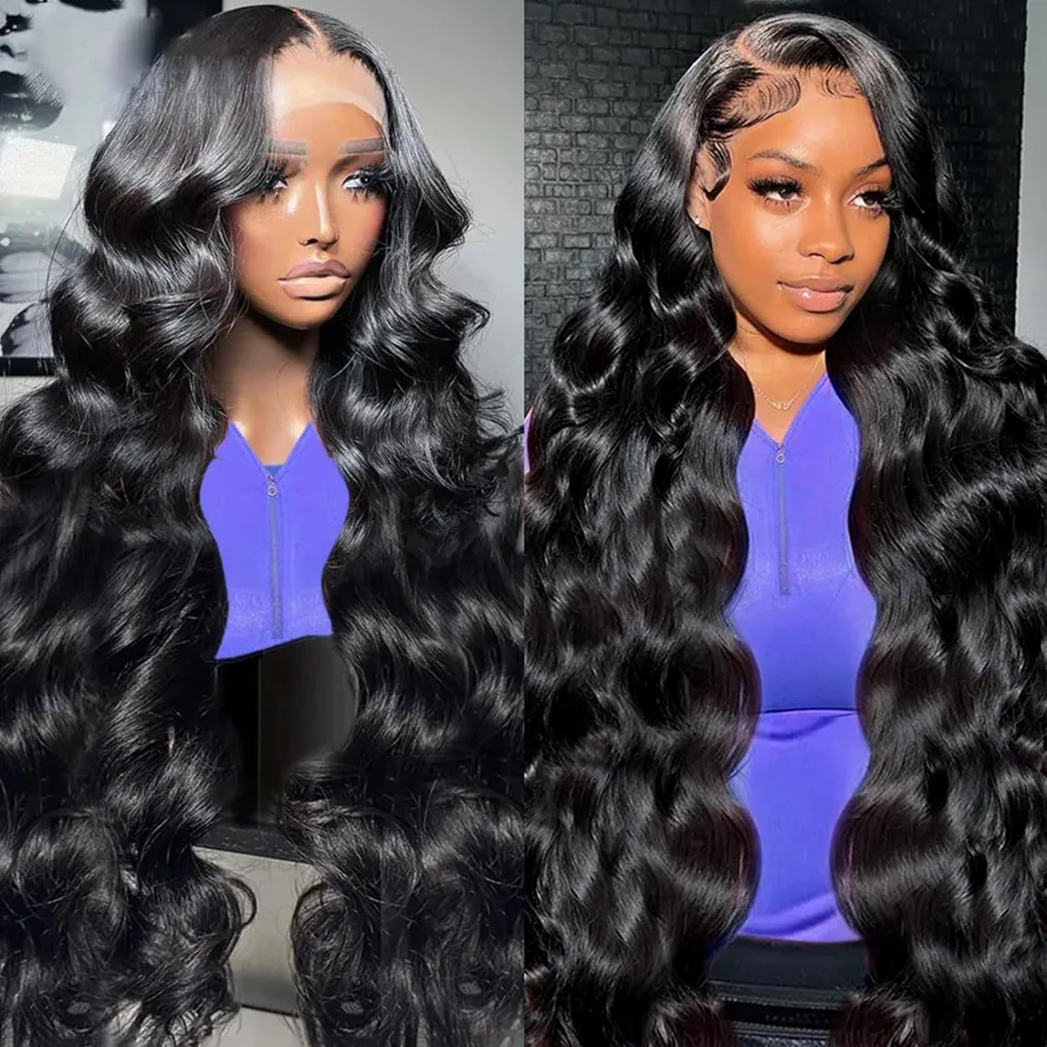 Womens Large-Loop Synthetic Lace Front Wig photo 1