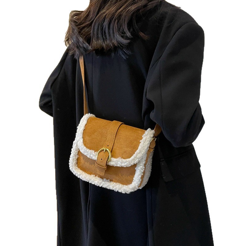 Womens New Plush Shoulder Crossbody Bag photo 4