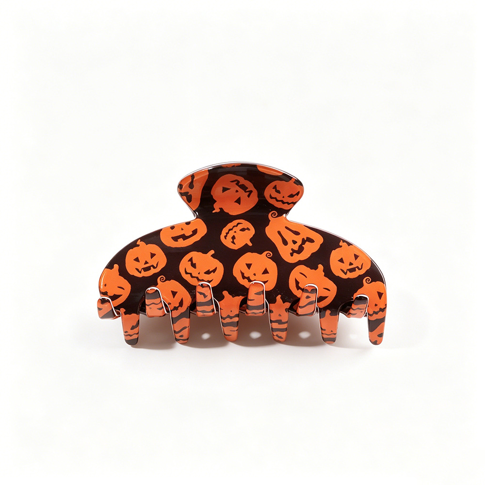 Halloween Pumpkin-print Hair Accessory Hair Clip photo 2