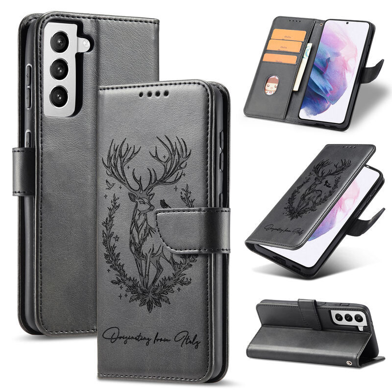 Deer-print Leather Case Phone Protector photo 2