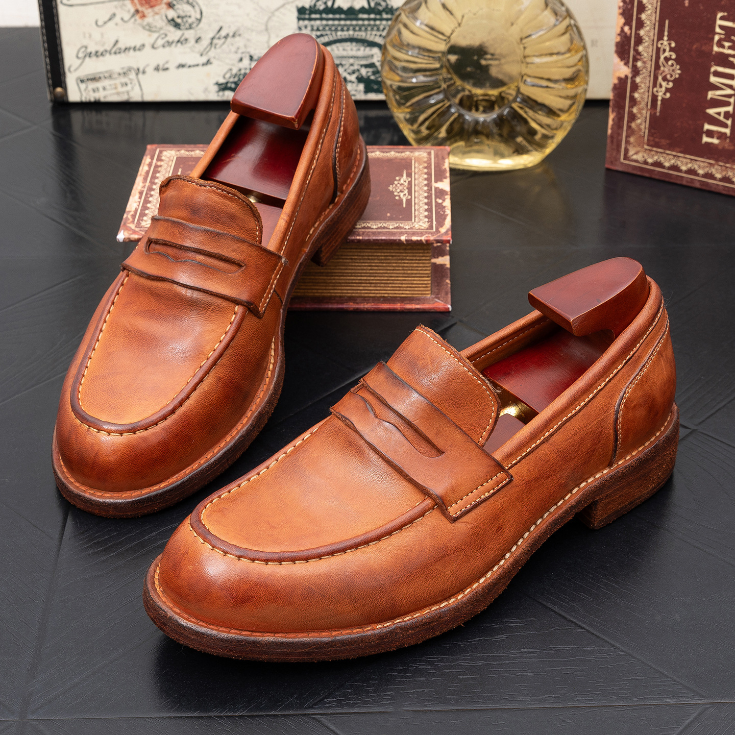 Gun Same Style Black Loafers Boys Lazy photo 3