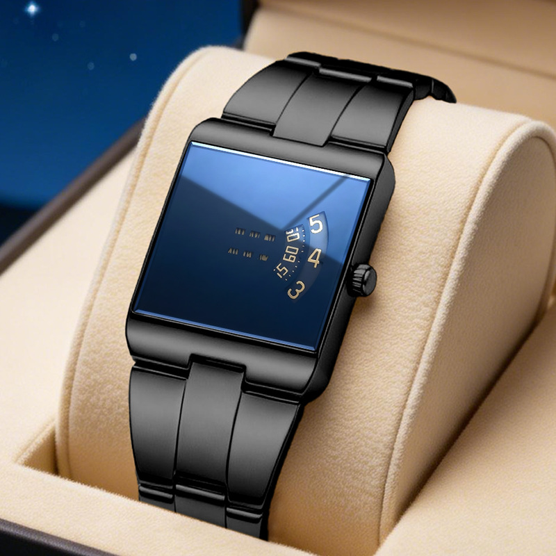 Foreign Trade Cross-Border Square Watch Mens Fashion Quartz Watch photo 3