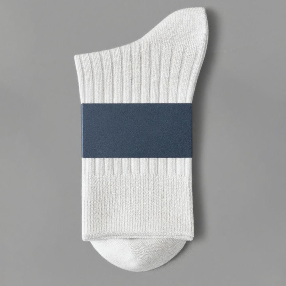 Mens Double-Needle Cotton Business Socks With Sweat-Absorbing And Deodorizing Properties photo 6