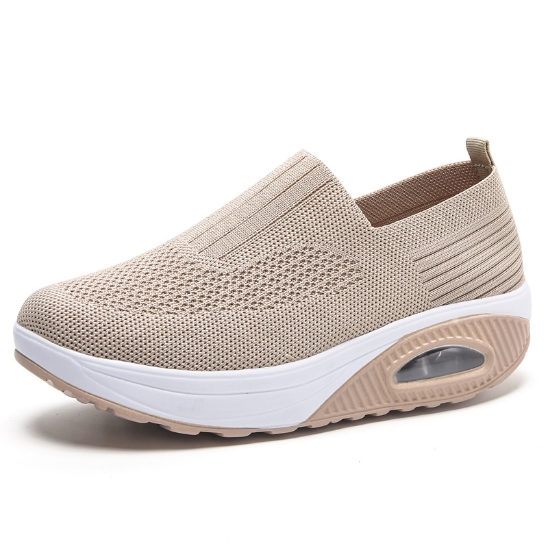 New Women's Leisure Sports Air Cushion Non-slip Flying Woven Women's Shoes photo 2