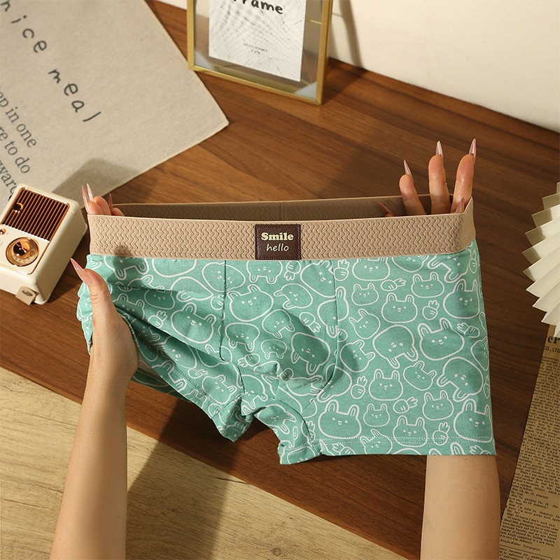 Men's Underwear Cartoon Printed Cotton Briefs photo 5