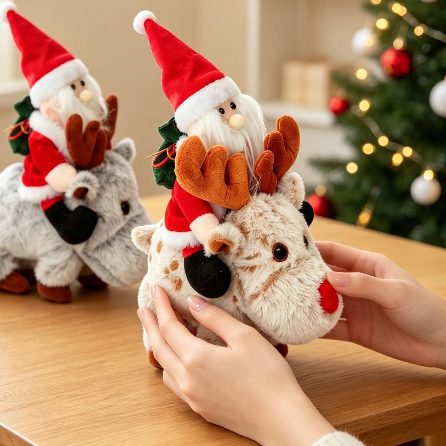 Santa Claus Riding A Reindeer Electric Toy photo 2