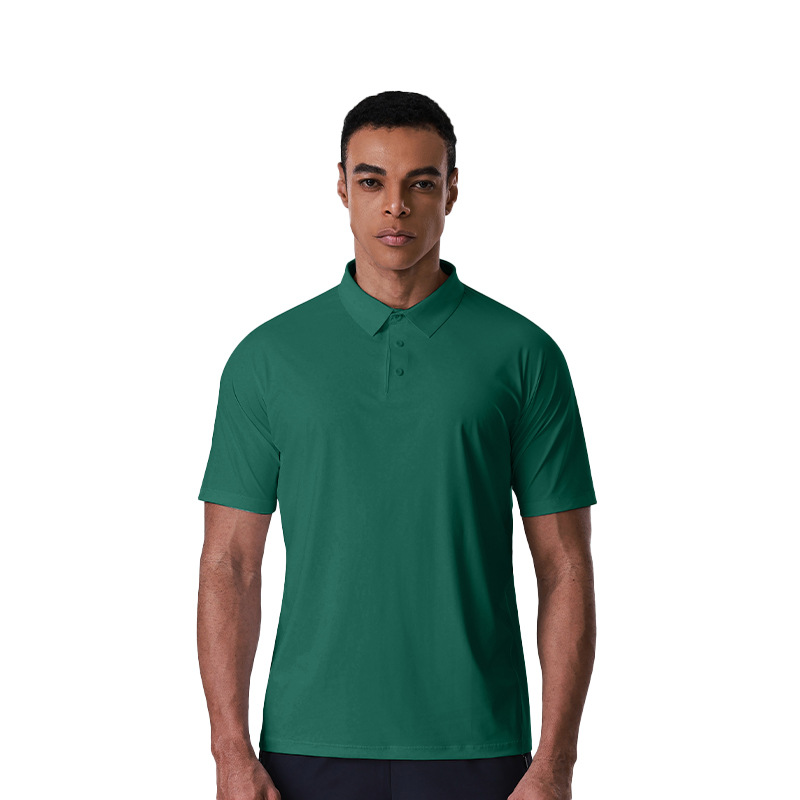 Mens Sun-Protective Quick-Drying Polo Shirt With A Turn-Down Collar And Short Sleeves photo 2