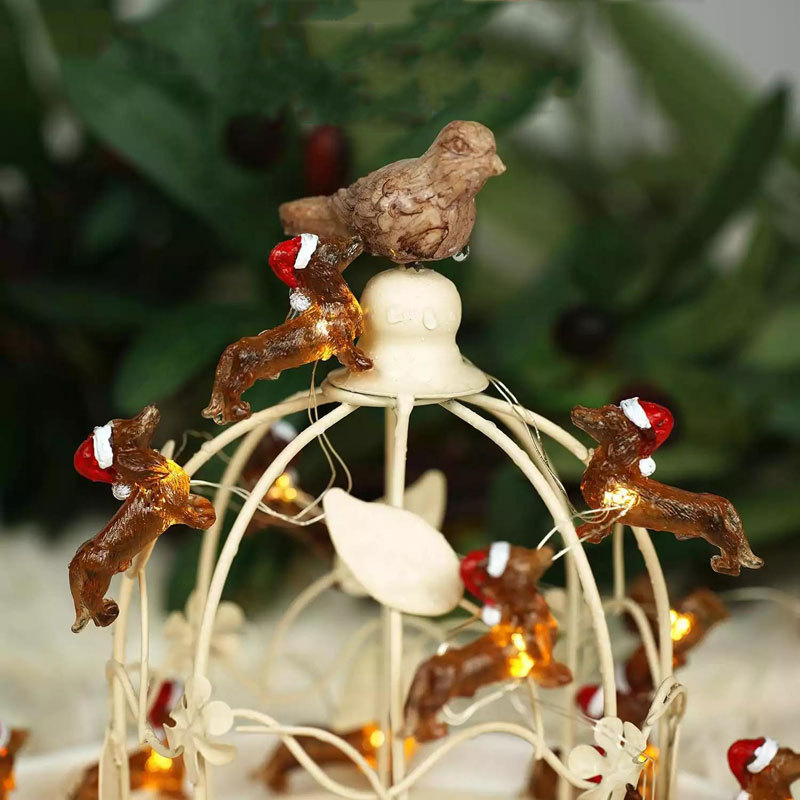 Dachshund Led Copper Wire Lamp Christmas Hat photo 3