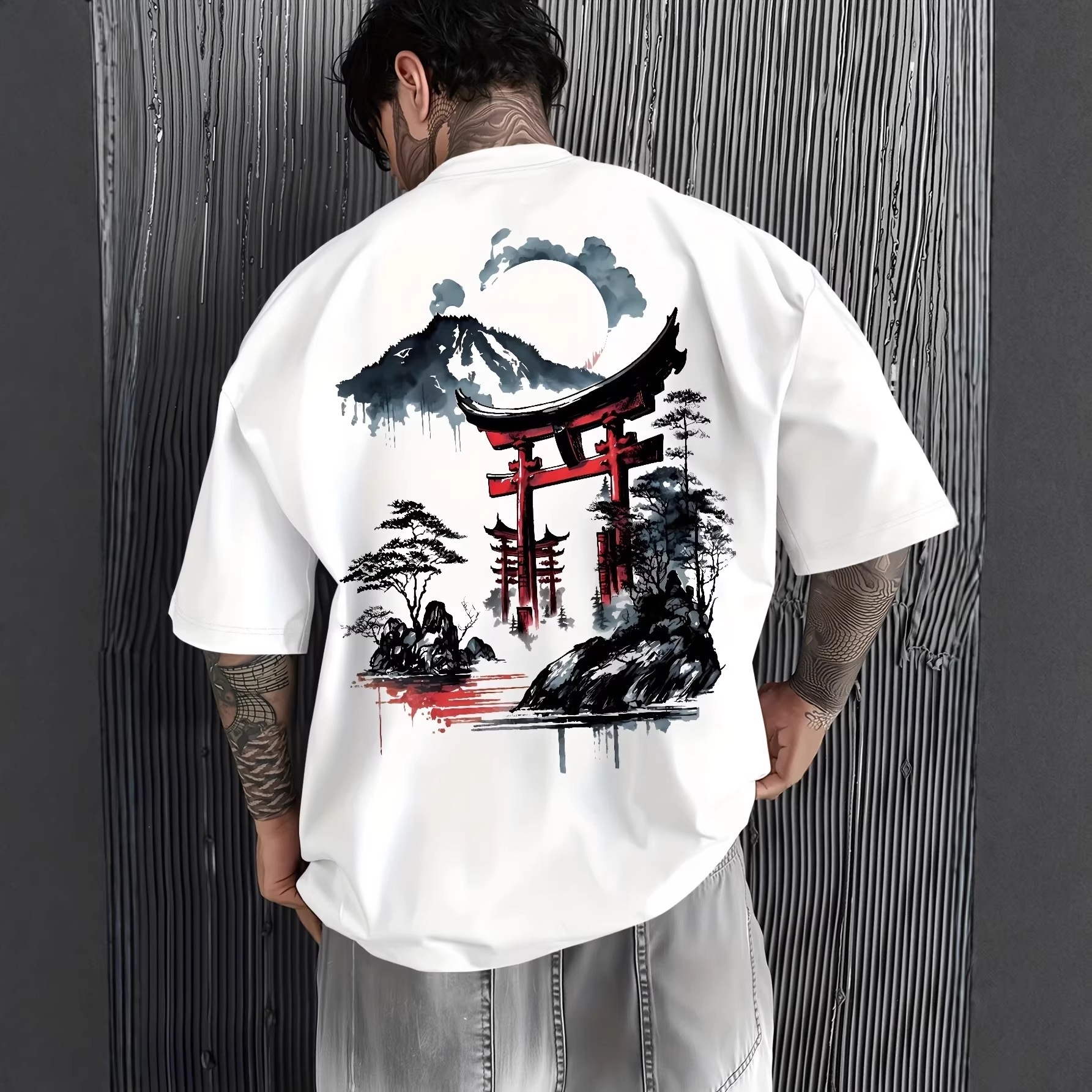 Loose Cotton Ink Print T Shirt photo 1