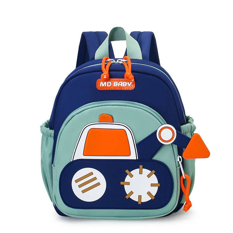 Cute Childrens Backpack Early Education Little Excavator Casual Shoulder Bag photo 5