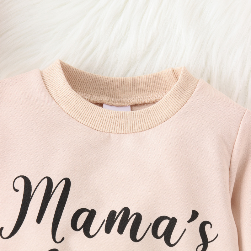 Parent-child Clothes Suit Clothes Girls' Sweater Top Leopard Print Bell-bottom Pants photo 6
