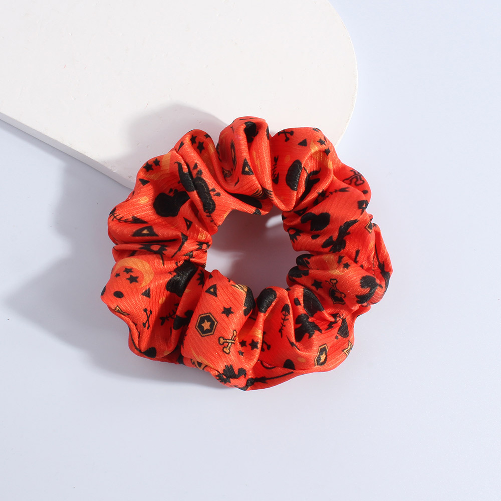 Skull-pattern Fabric Hair Tie Festive Womens Hair Accessory Versatile And Easy To Match photo 5