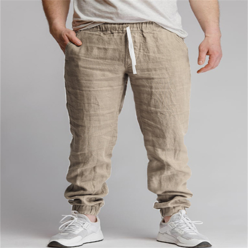Solid-color Drawstring Outdoor Casual Breathable Jogger Pants With Elastic Cuffs photo 4
