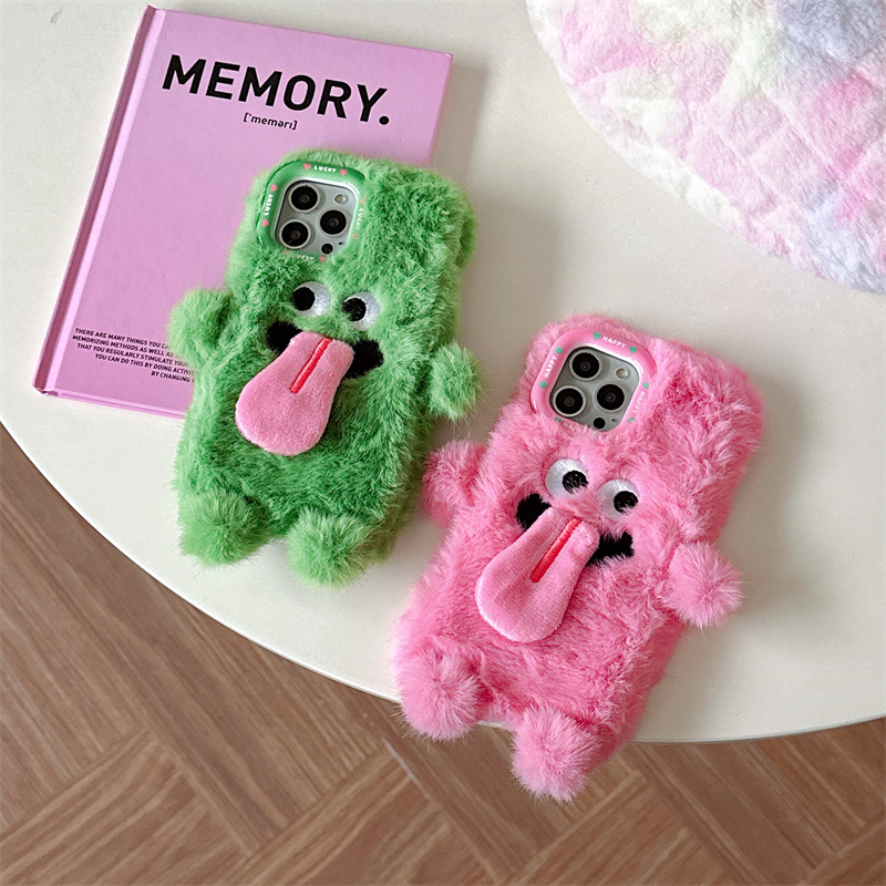 Funny Sticking Tongue Out Cartoon Plush Suitable Phone Case Drop-resistant photo 1