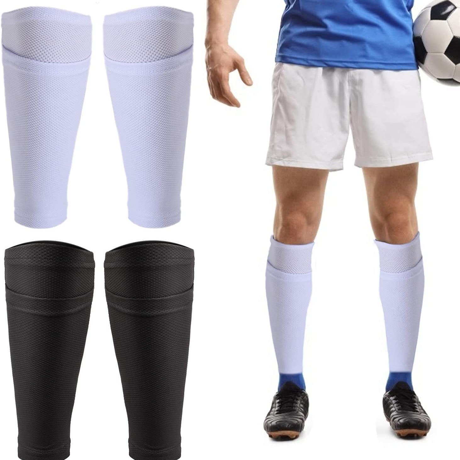 Mesh-vented Breathable Soccer Shin Guard Socks photo 7