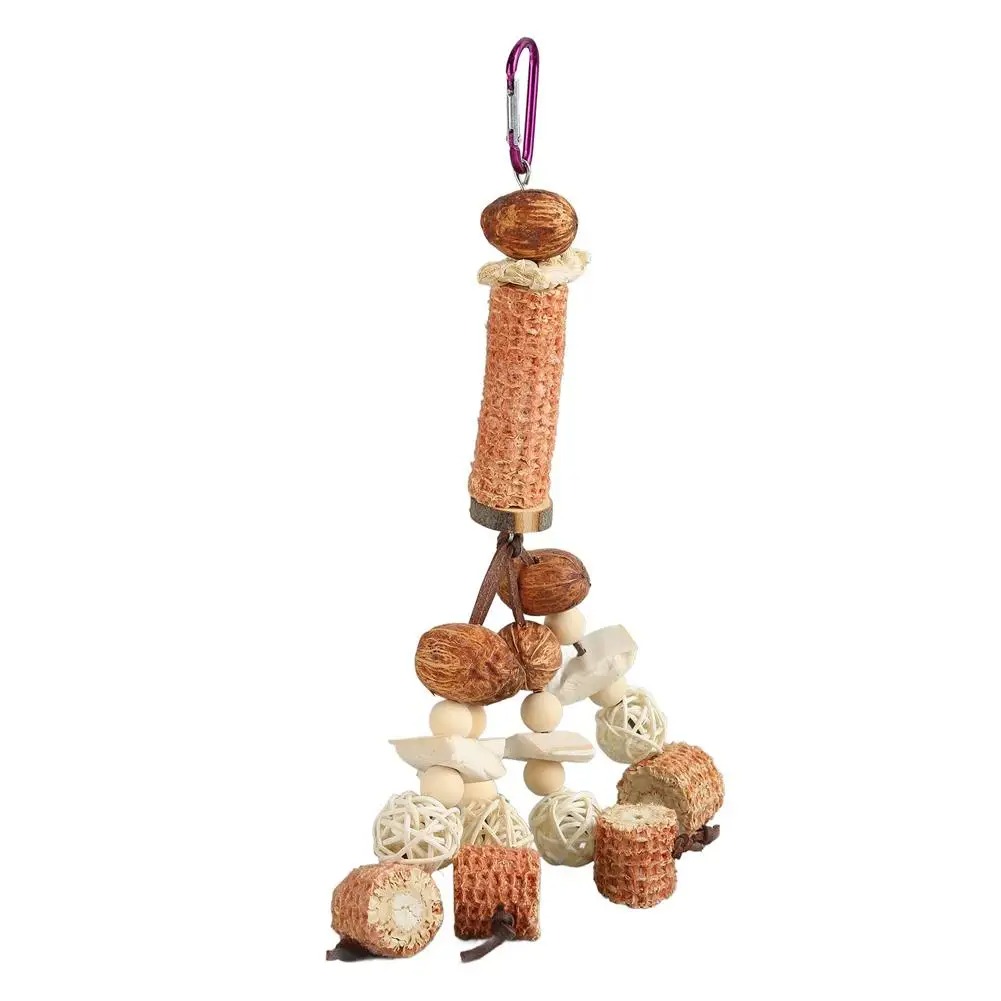 Peony Parrot Bite Cuttlebone Carambola Corncob Vine Bal String Toy Combination photo 2