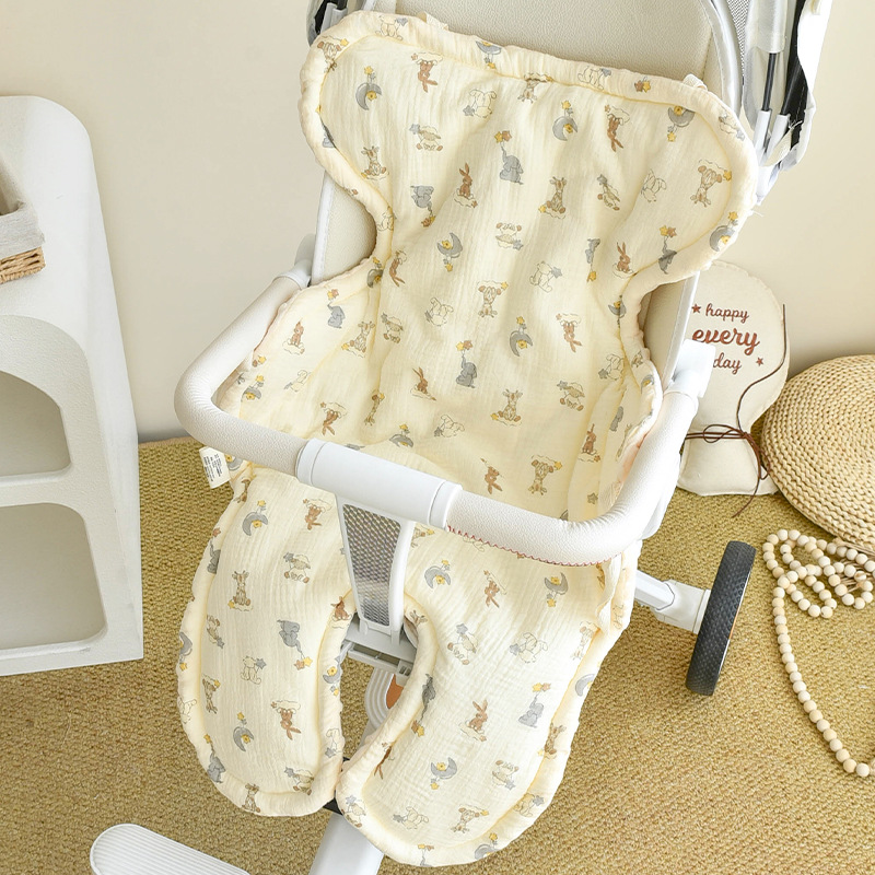 Babys Pure Cotton Thickened Stroller Pad Seat Cushion And Armrest Backrest photo 4
