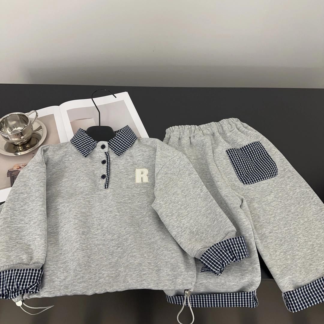 Korean-style Solid-color Casual Loose-fitting Top And Pants Set photo 4