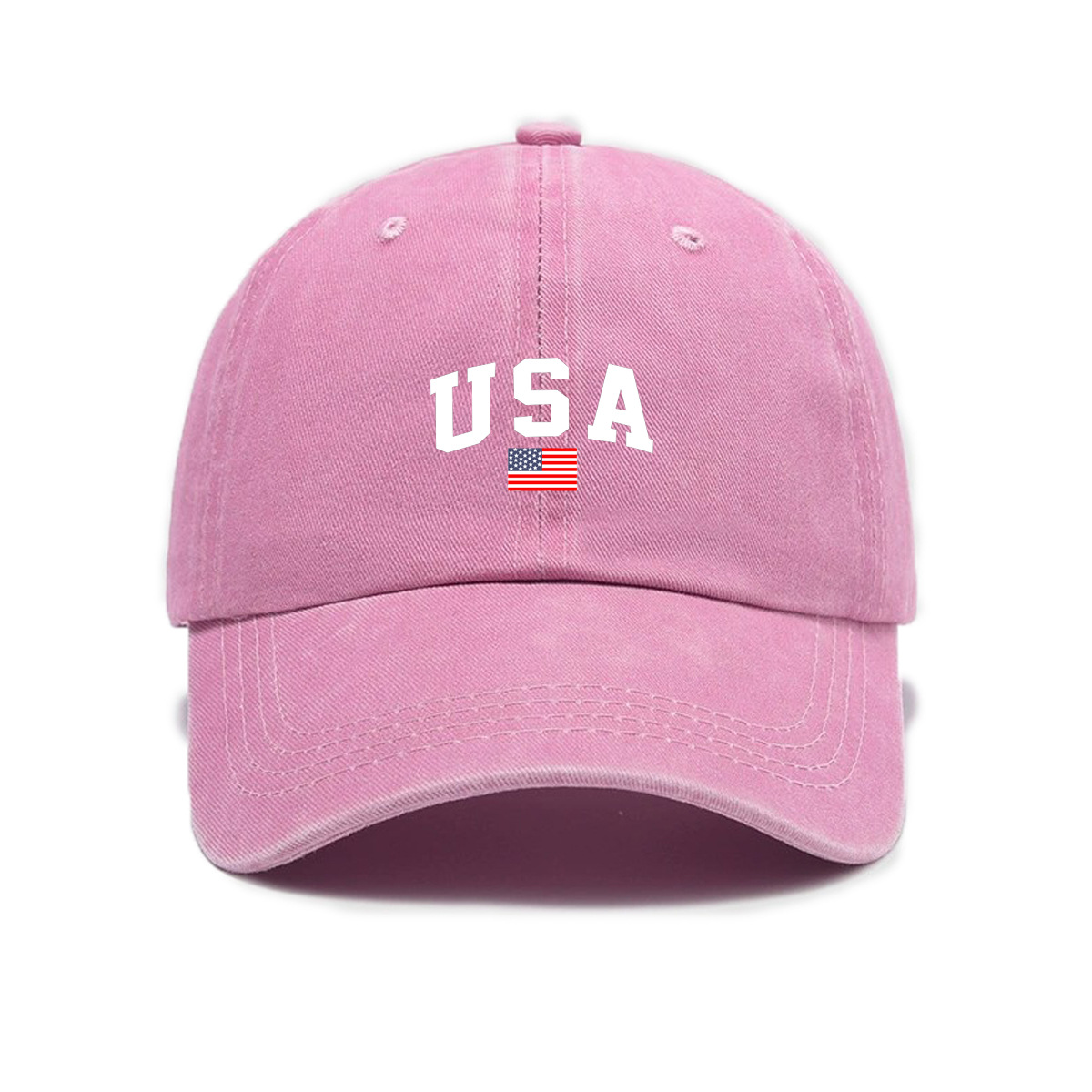 Letter-print Washed-and-distressed Soft-crown Vintage Baseball Cap photo 4