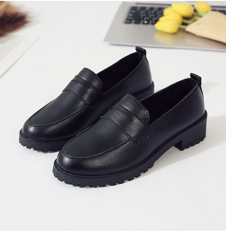 Korean-style Versatile Ulzzang Flat Shoes British-style Work Shoes photo 2