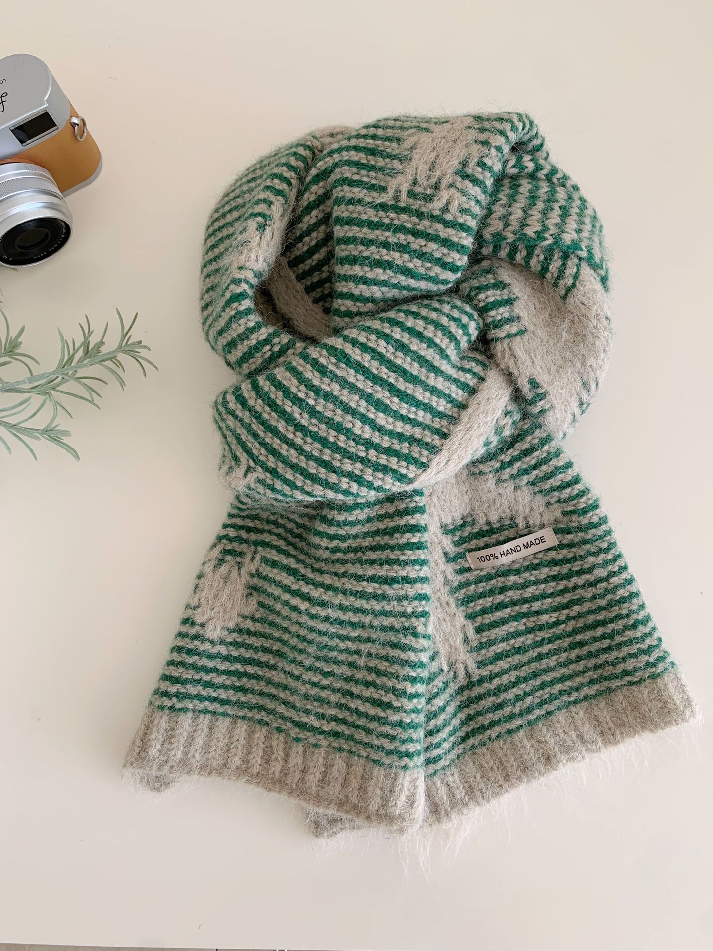 Women's Simple And Versatile Star Knitted Winter Scarf photo 6