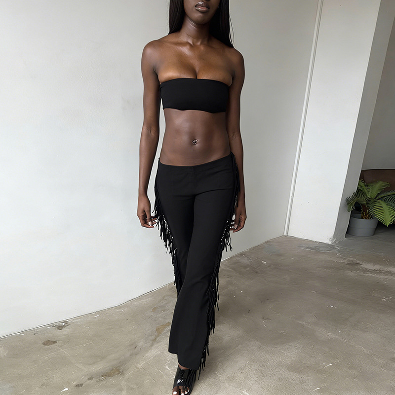 Custom Digital-print Tube Top And High-waisted Leggings Set photo 7