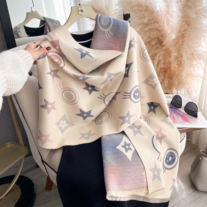 Double-sided Scarf Shawl For Women Autumnwinter photo 2