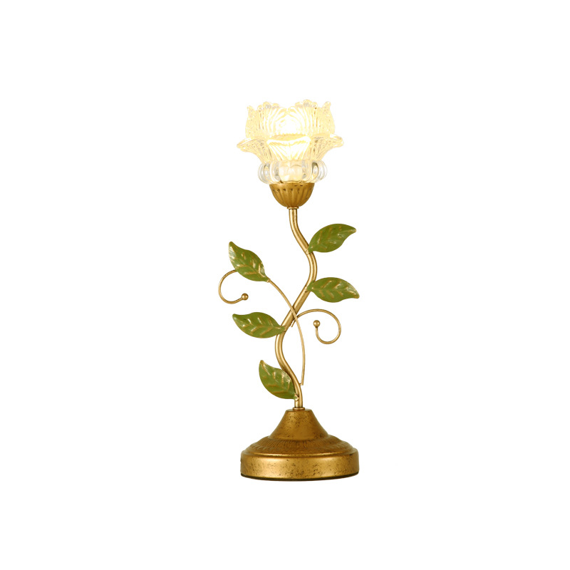 French-style Vintage Table Lamp Minimalist And Creative Flower Decoration photo 6