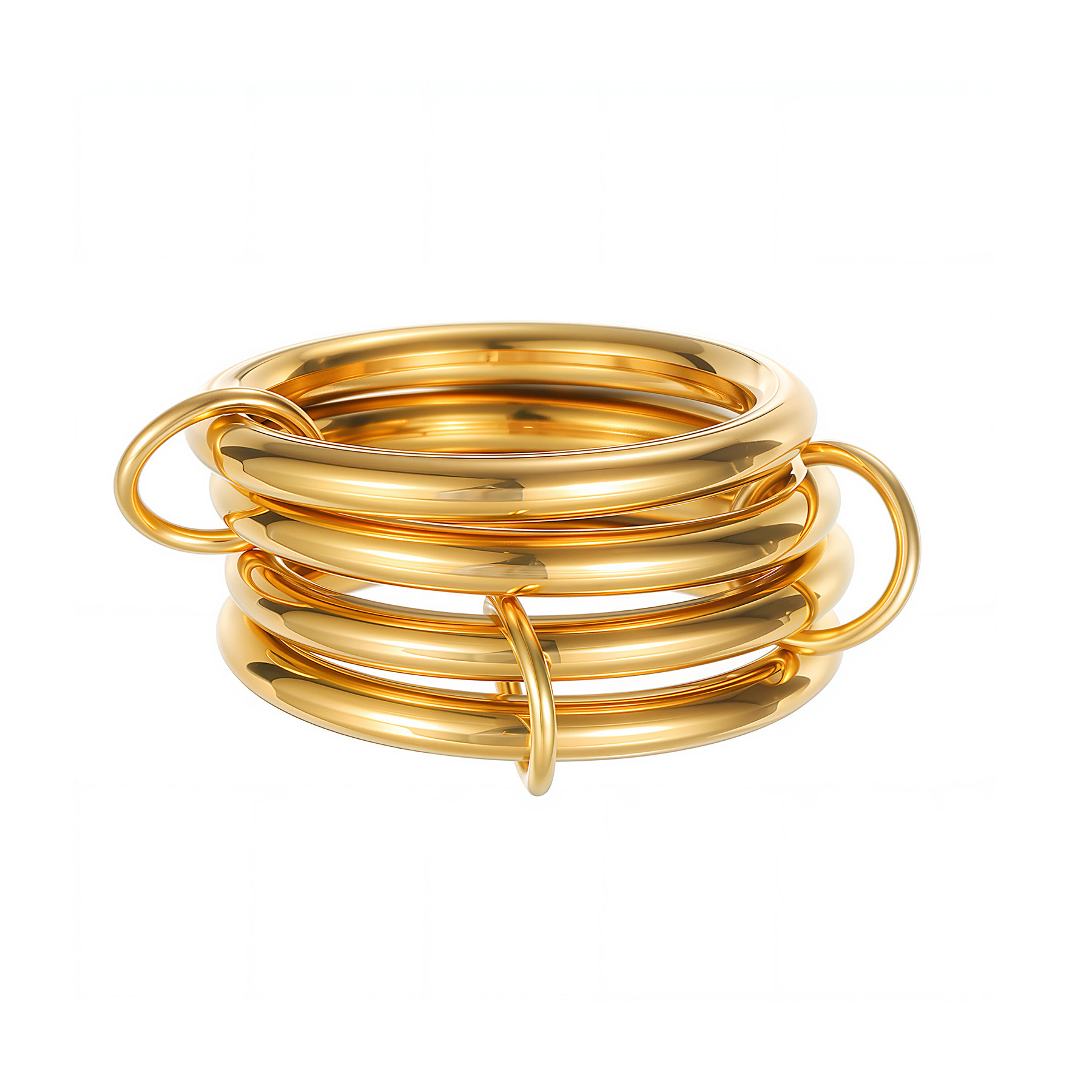 Four-layer Stacked Multi-ring Ring For Women photo 2