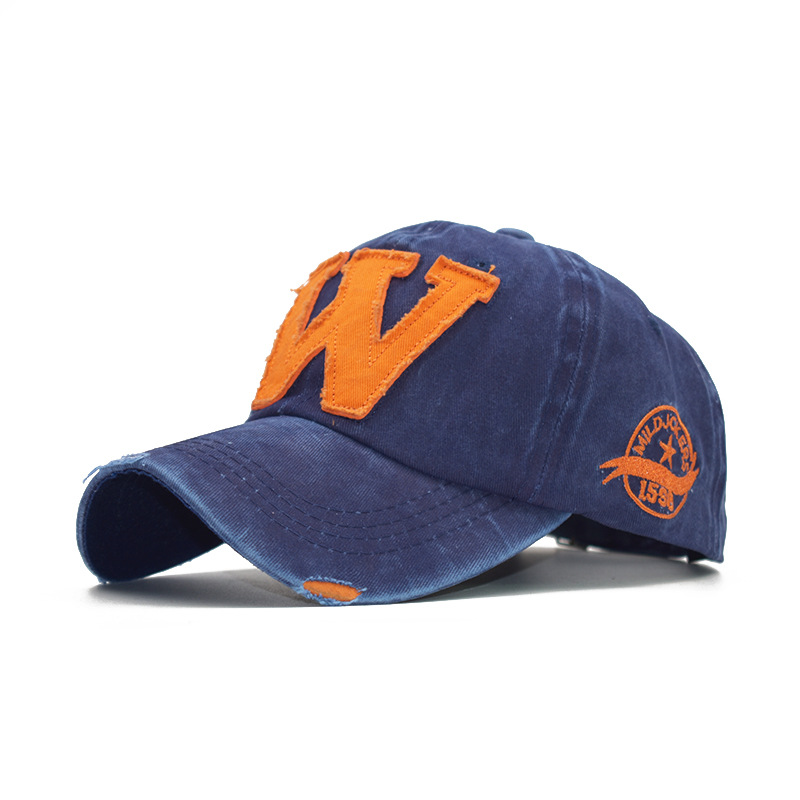 W-letter Hat Distressed Baseball Cap photo 5