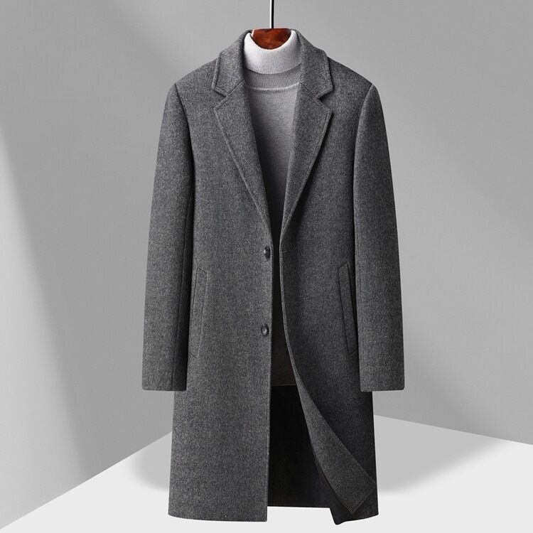 Stylish Simple And Elegant Mens Wool Coat photo 3